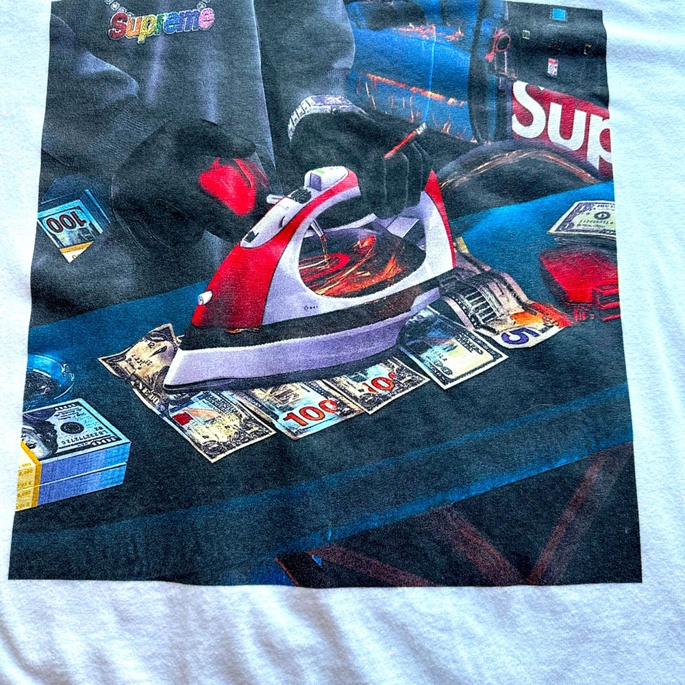 Supreme T-shirt: Gas Tee, white, size large